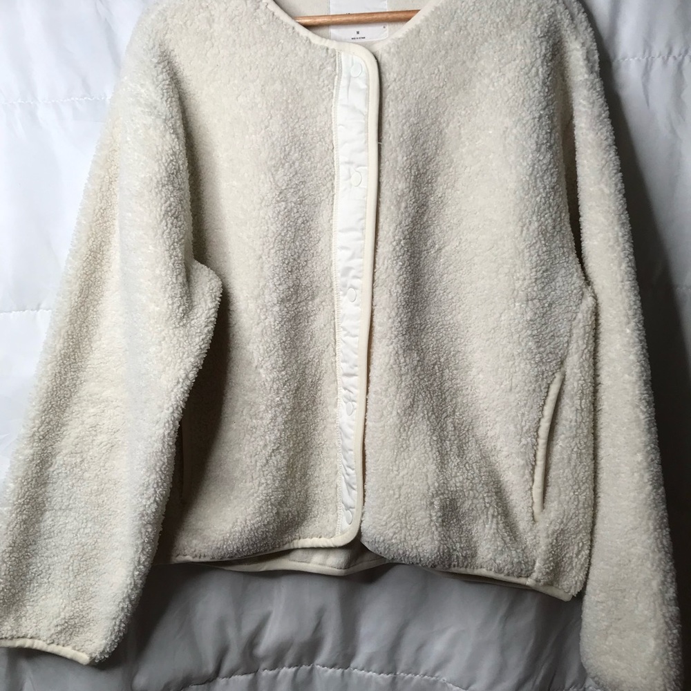 Wilfred Cream Teddy Jacket Luxurious Comfort